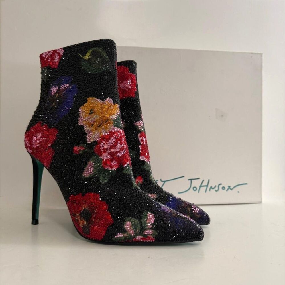Betsey Johnson Women's Belle Rhinestone Stiletto Heel Booties, NWT! Size 10 - Picture 6 of 13